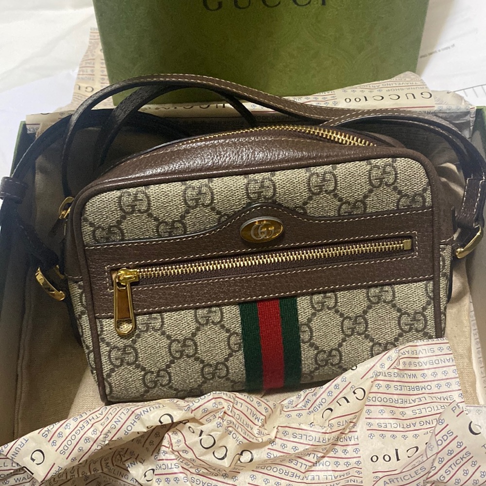 Authentic Gucci Ophidia GG Supreme Mini bag Excellent